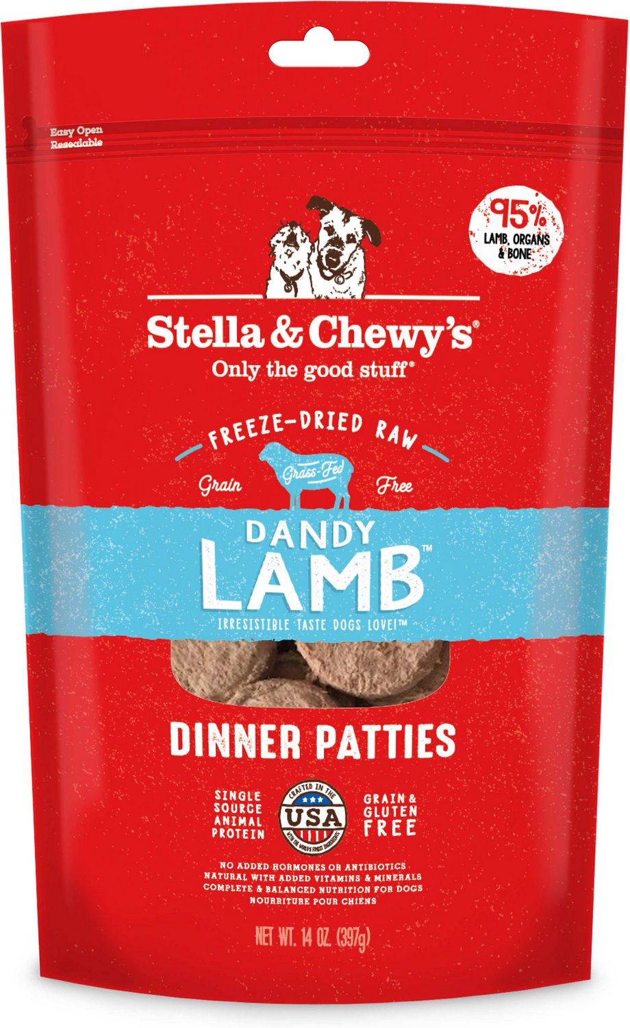 Stella & Chewy's - Dandy Lamb Dinner Patties Freeze-Dried Raw Dog Food - ARMOR THE POOCH