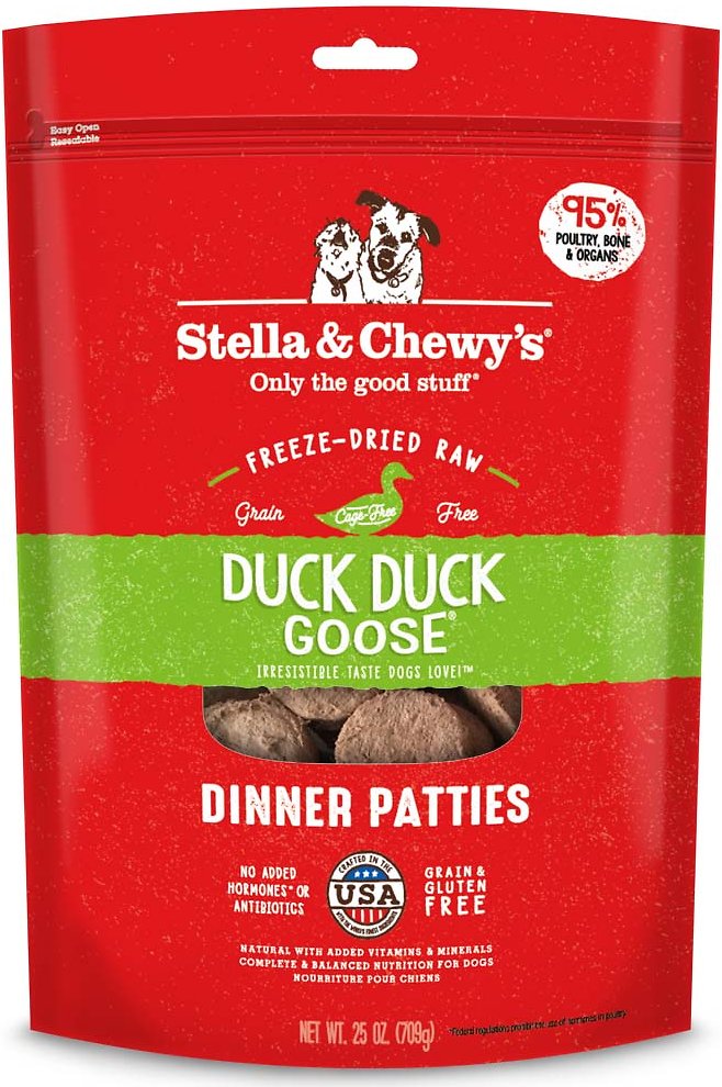 Stella & Chewy's - Duck Duck Goose Dinner Patties Freeze-Dried Raw Dog Food - ARMOR THE POOCH