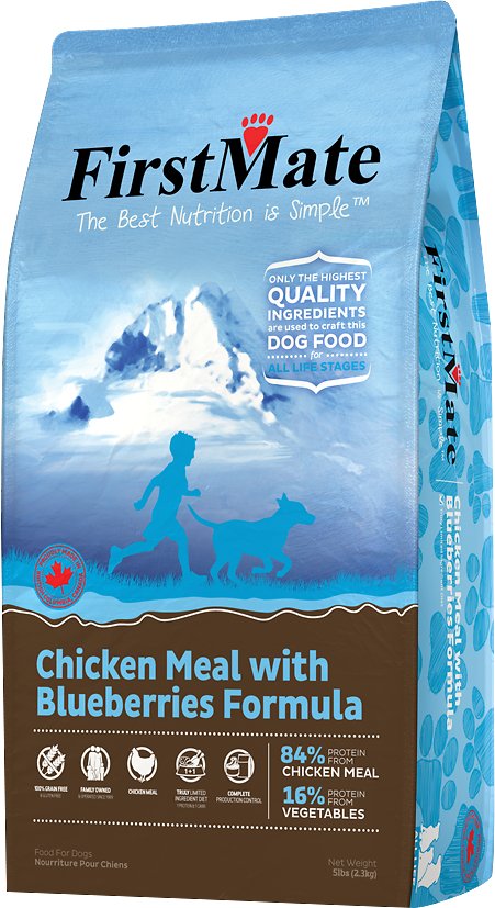 First mate chicken shop with blueberries cat food