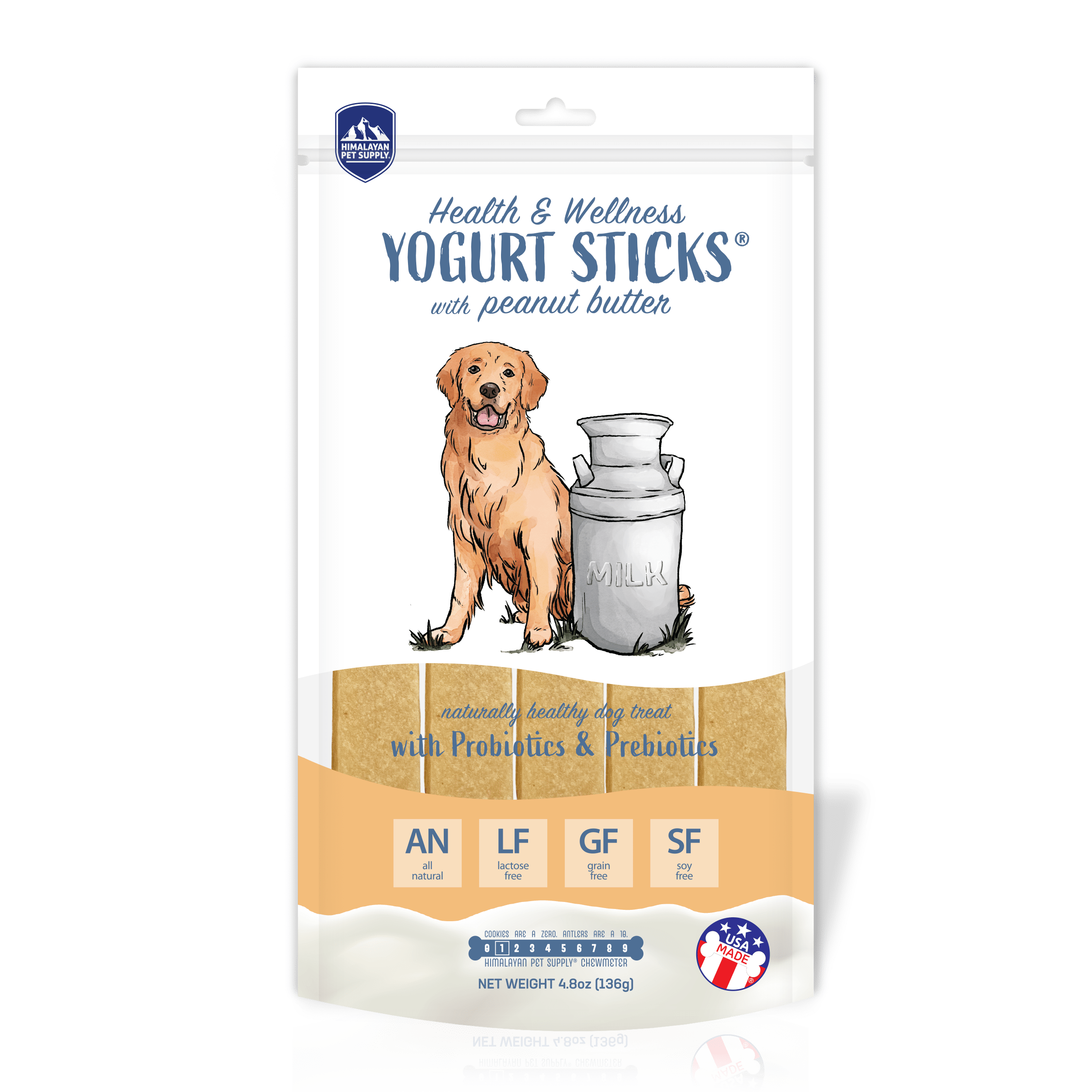 Himalayan Pet Supply | Yogurt Sticks with Peanut Butter | Chew Treat For Dogs | ARMOR THE POOCH