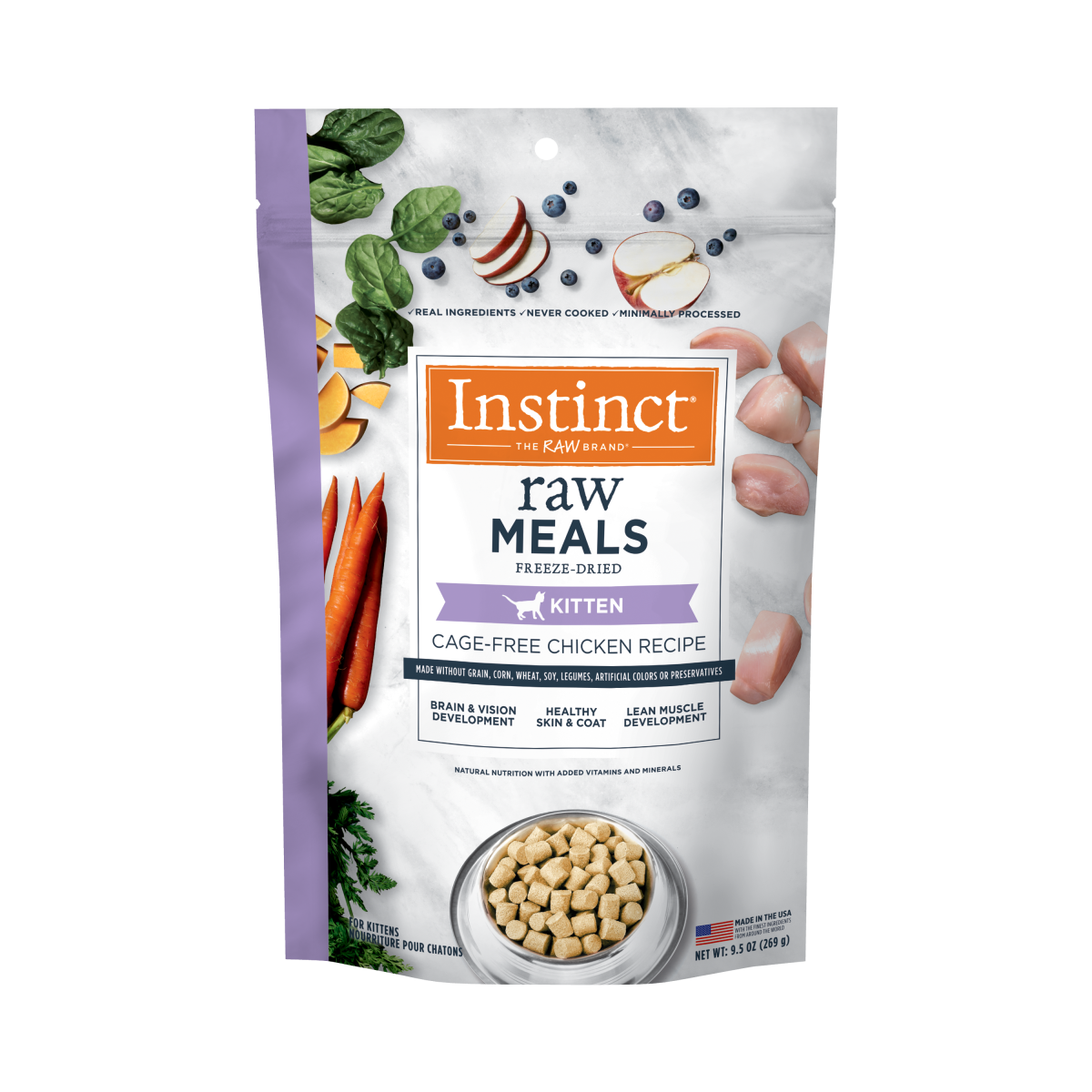Instinct - Raw Freeze-Dried Meals Cage-Free Chicken Recipe (For Kittens)