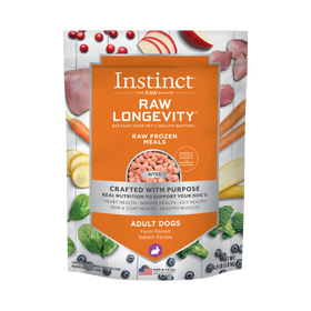 Instinct - Raw Longevity Frozen Bites Farm-Raised Rabbit Recipe - Frozen Product
