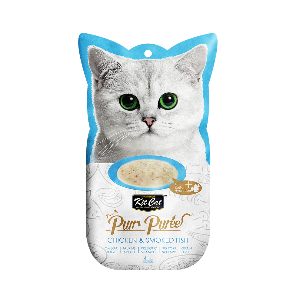 Kit Cat - Kit Cat Purr Puree - Chicken & Smoke Fish (Cat Treat) | Wet Cat Treat