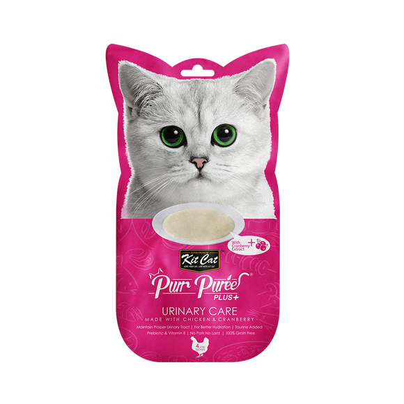 Kit Cat - Kit Cat Purr Puree Plus - Chicken & Cranberry Urinary Care (Cat Treat) | Wet Cat Treat