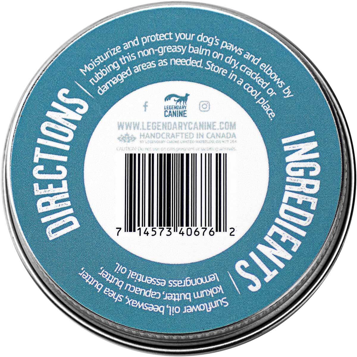 Legendary Canine - 100% Natural Paw & Elbow Rescue Balm (For Dogs)