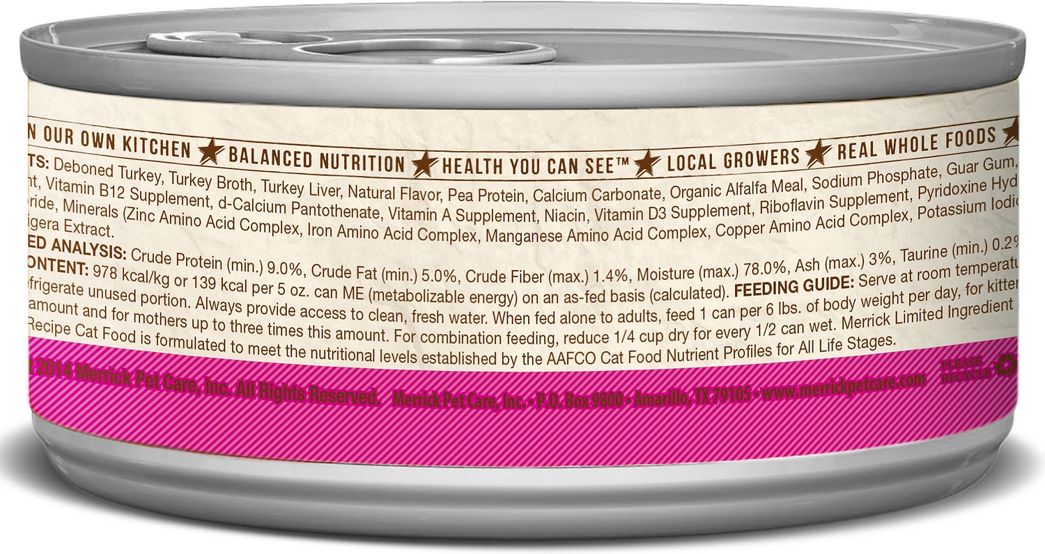 Merrick - Limited Ingredient Diet Real Turkey Recipe Paté (Grain Free Adult Wet Cat Food)