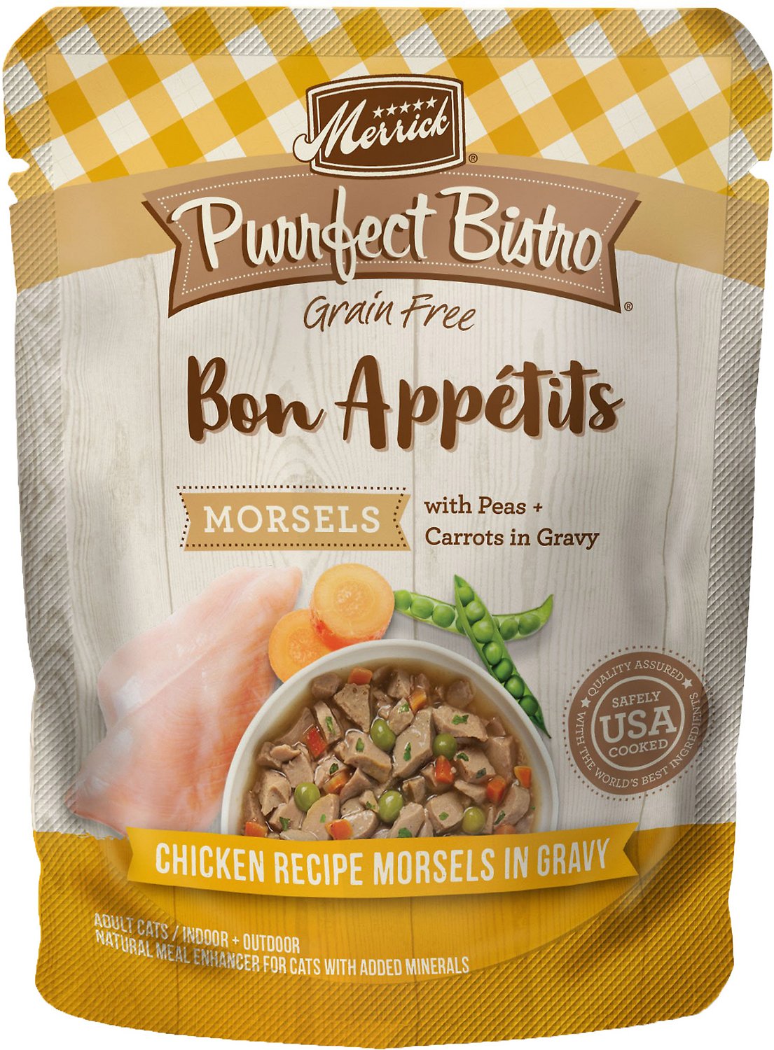 Merrick - Purrfect Bistro Bon Appétits Chicken Recipe Morsels in Gravy (Grain Free Adult Wet Cat Food)