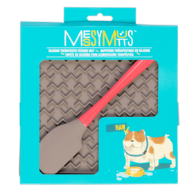 Messy Mutts - Silicone Therapeutic Feeding Mat with Silicone Spatula (For Dogs)