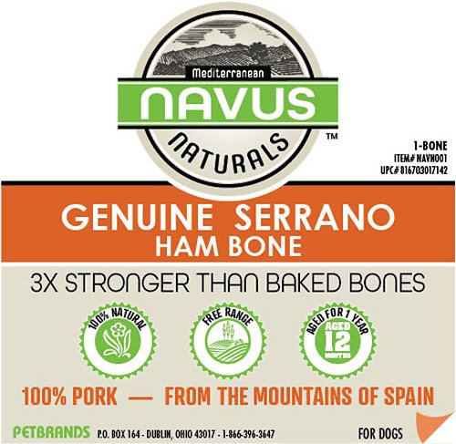 Navus Naturals - Genuine Serrano Ham Bone (For Dogs)