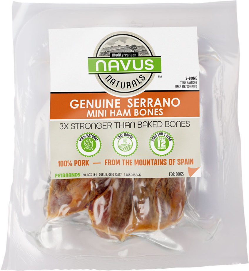 Navus Naturals Genuine Serrano Mini Ham Bones For Dogs