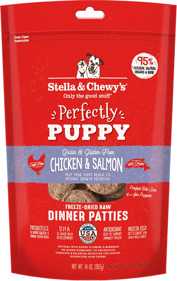 Stella & Chewy's - Perfectly Puppy Chicken & Salmon Dinner Patties Freeze-Dried Raw Dog Food (Puppy) - ARMOR THE POOCH