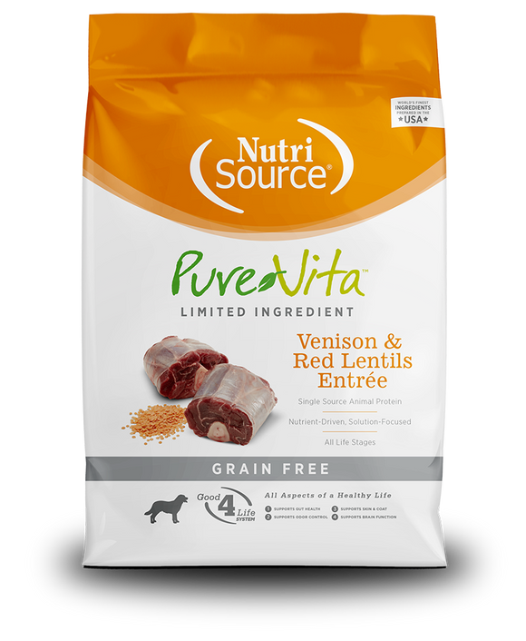PureVita - Grain Free Venison & Red Lentils Entrée (Dry Dog Food)