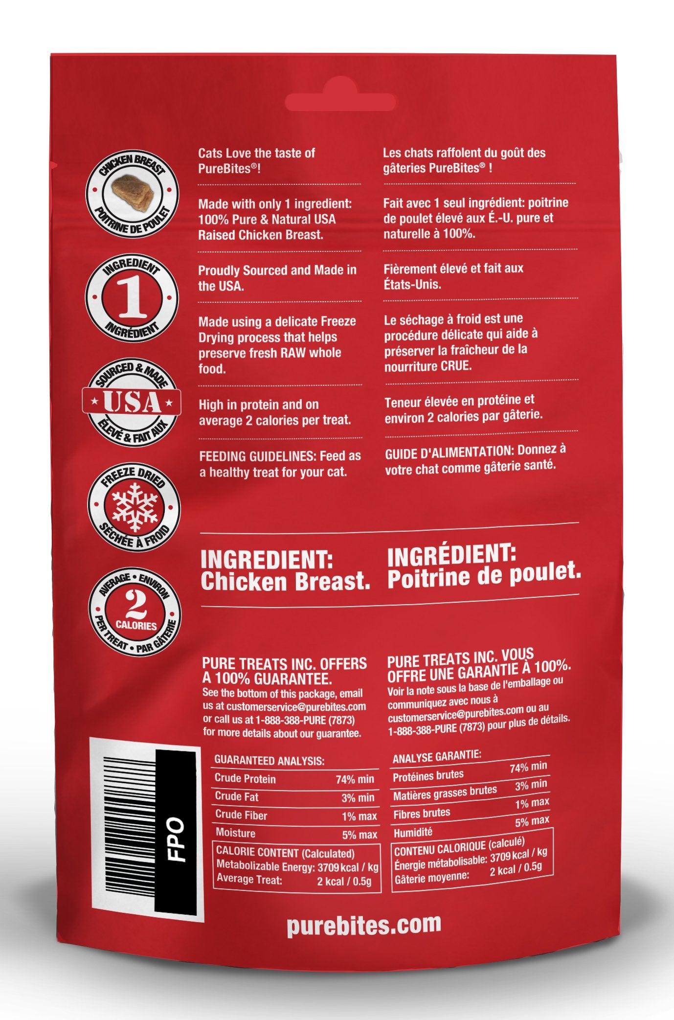 Purebites - Chicken Breast Freeze Dried Cat Treats