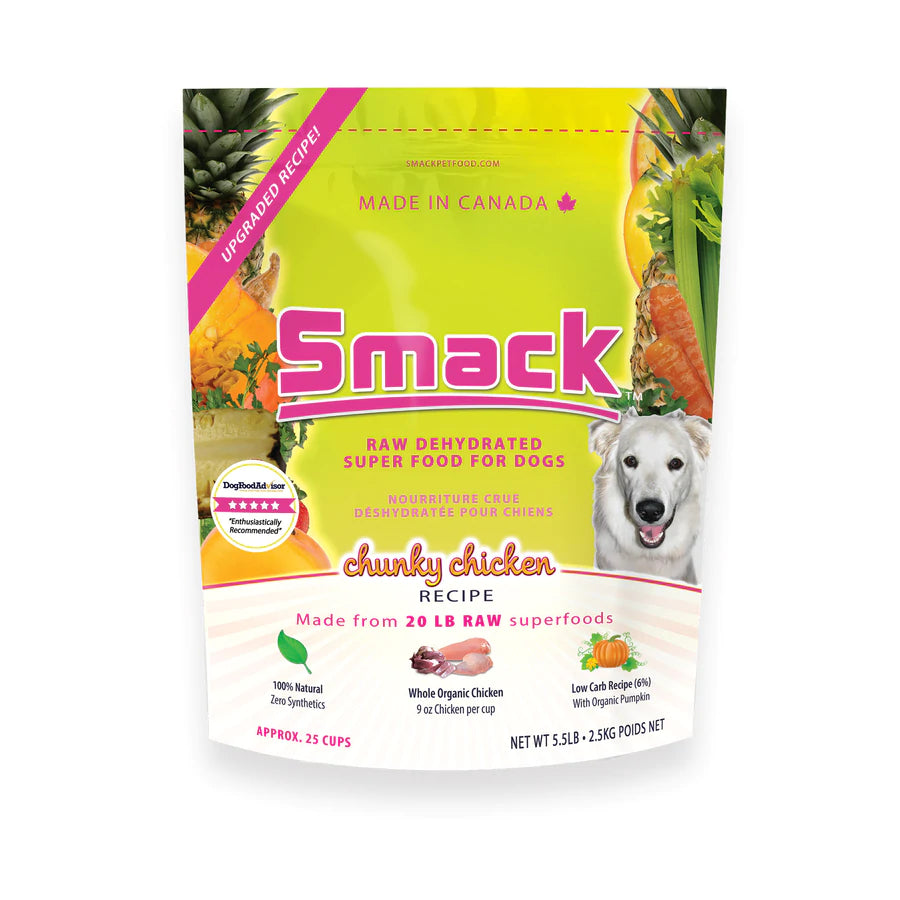 Smack Raw Dehydrated Chunky Chicken Dog Food