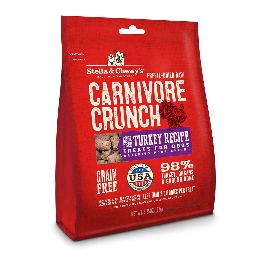 Stella & Chewy's -  Carnivore Crunch Cage-Free Turkey Recipe Freeze-Dried Raw (Dog Treats)