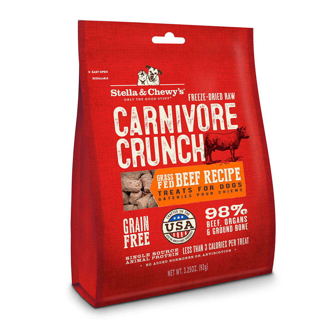 Stella & Chewy's -  Carnivore Crunch Grass-Fed Beef Recipe Freeze-Dried Raw (Dog Treats)
