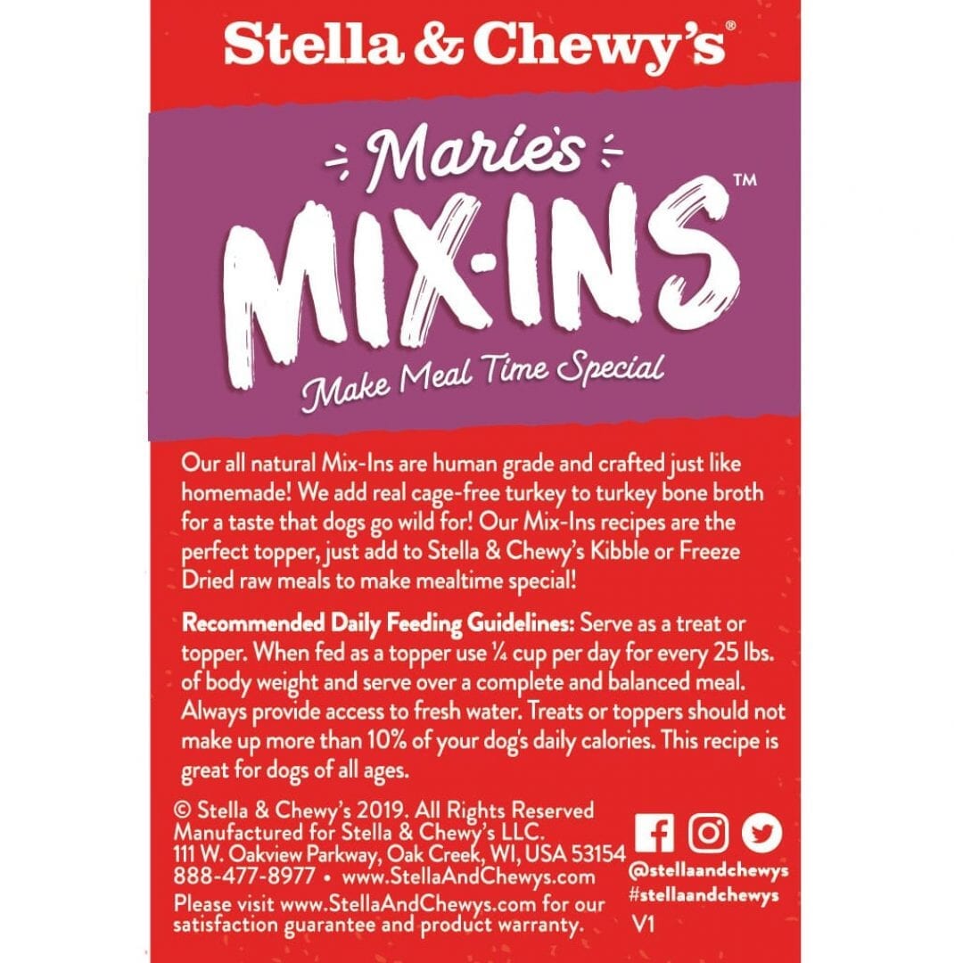 Stella & Chewy's - Marie's Mix-ins Turkey & Pumpkin Recipe (Wet Dog Food)