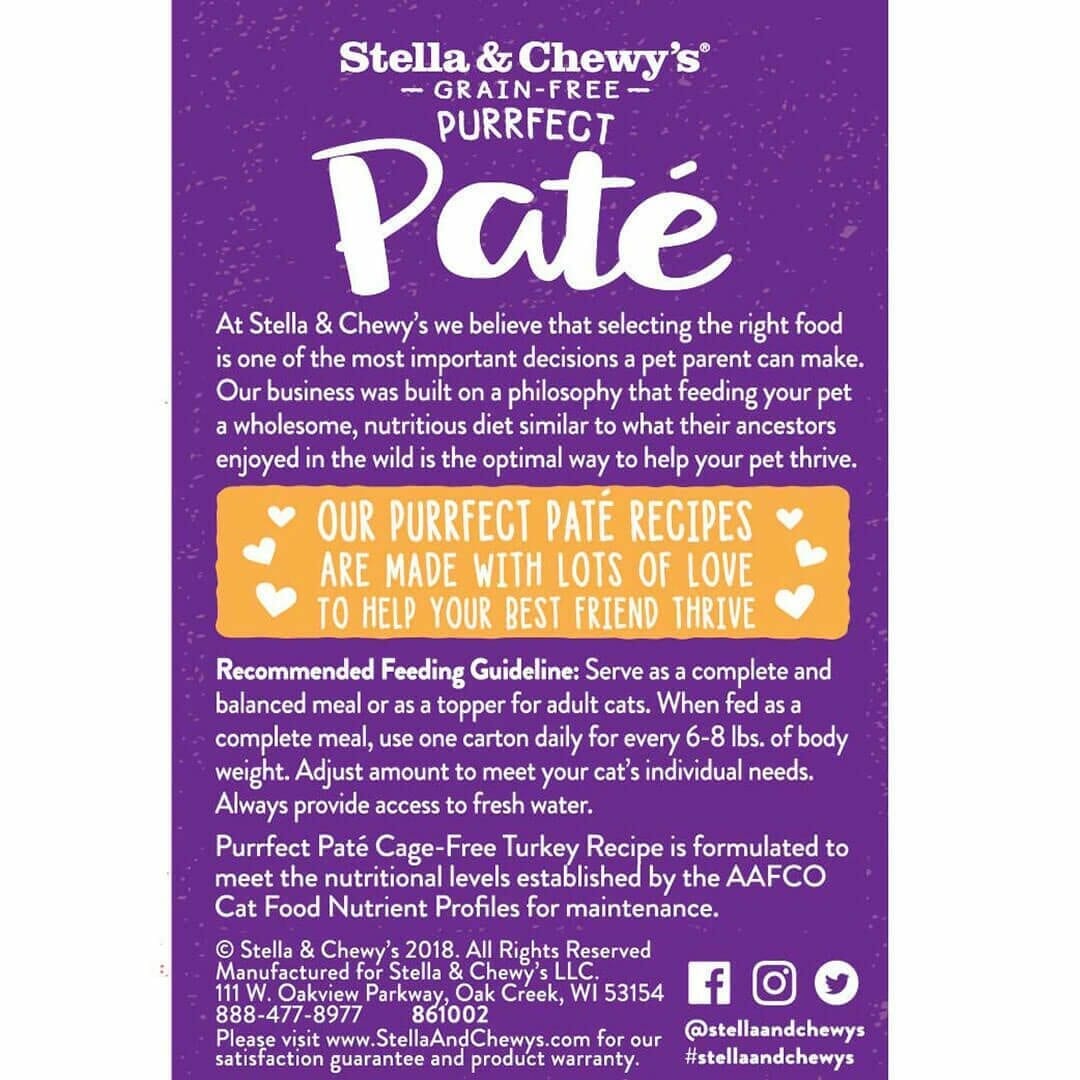 Stella & Chewy's - Purrfect Pate - Cage Free Turkey Pate (Wet Cat Food)