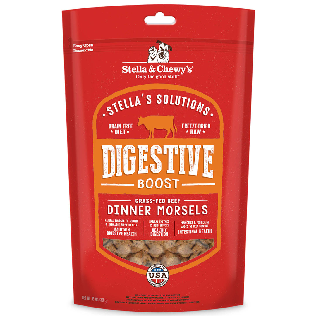 Stella & Chewy's -  Stella's Solutions Digestive Boost Freeze-Dried Raw Grass-Fed Beef Dinner Morsels
