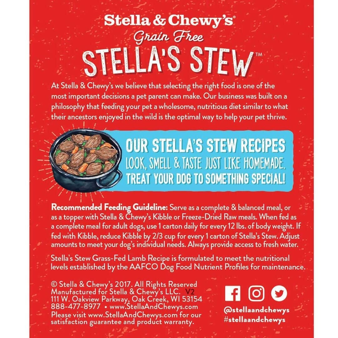 Stella & Chewy's - Stella's Stew Grass-Fed Lamb Recipe (Wet Dog Food)
