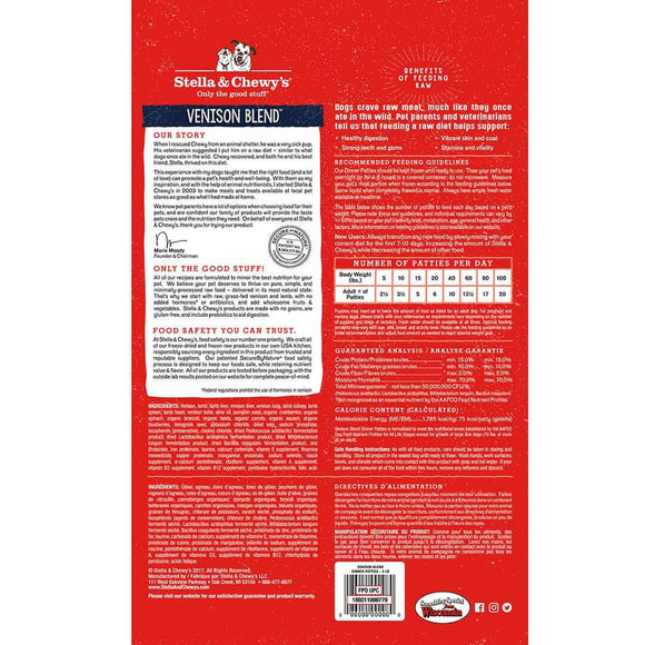 Stella & Chewy's - Venison Blend Frozen Raw Dinner Patties (For Dogs) - Frozen Product