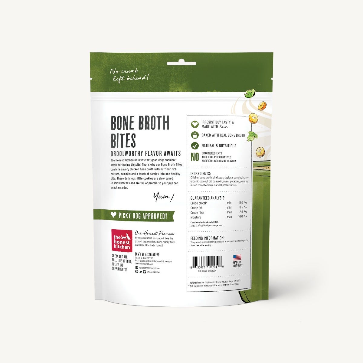 The Honest Kitchen | Bone Broth Bites | Roasted with Chicken Bone Broth & Carrots Treats | ARMOR THE POOCH