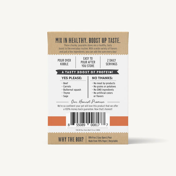 The Honest Kitchen - Bone Broth Pour Overs - Beef Stew (Wet Dog Food)