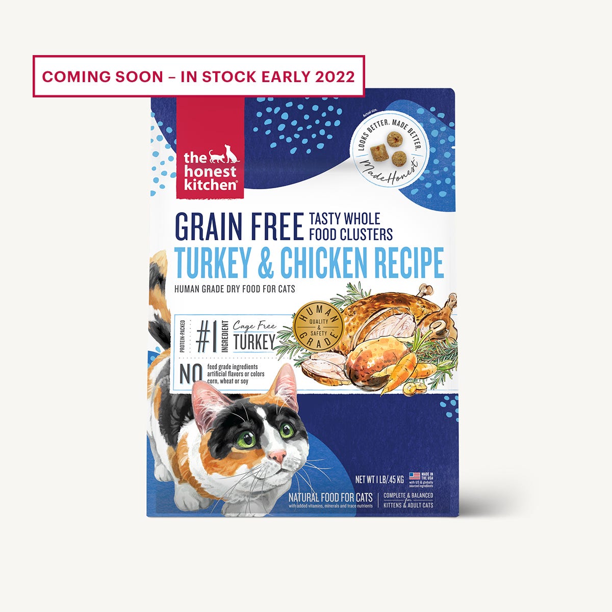 The Honest Kitchen - Grain Free Turkey & Chicken Clusters (Dry Cat Food)