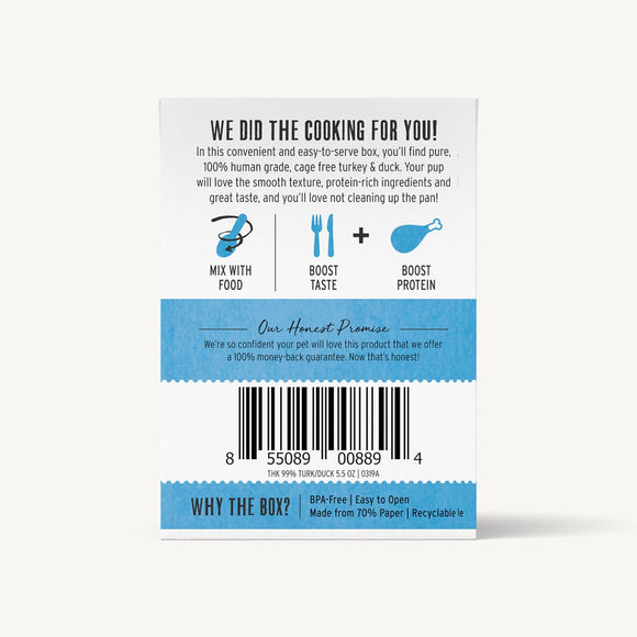 The Honest Kitchen - Meal Booster - 99% Turkey & Duck (Wet Dog Food)