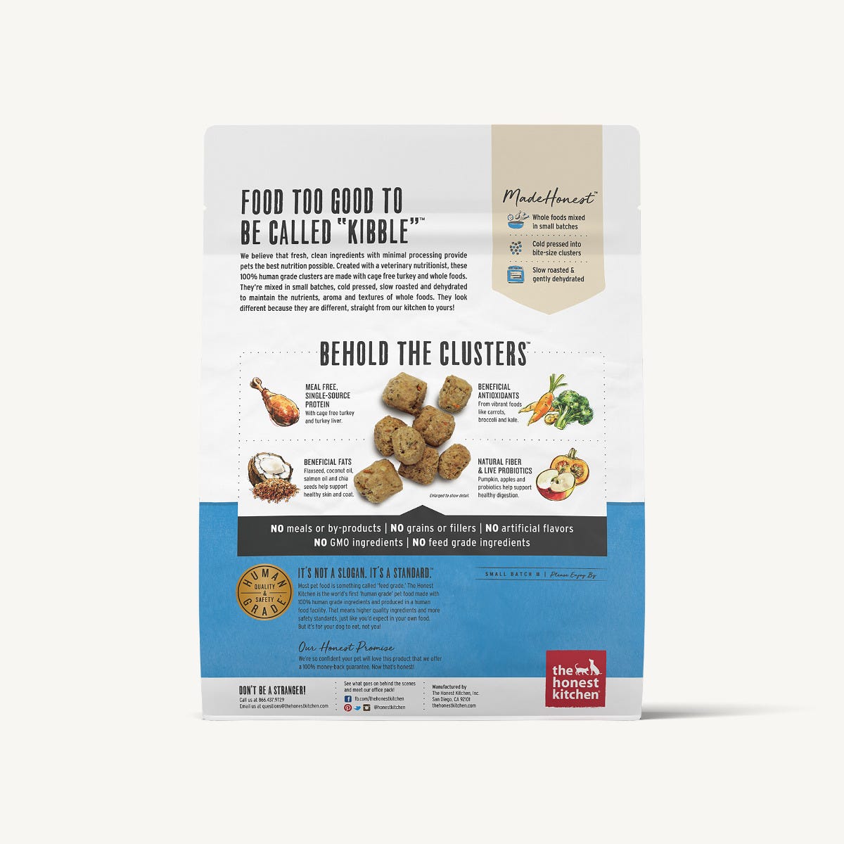 The Honest Kitchen - Whole Food Clusters - Grain Free Turkey (Dry Dog Food)