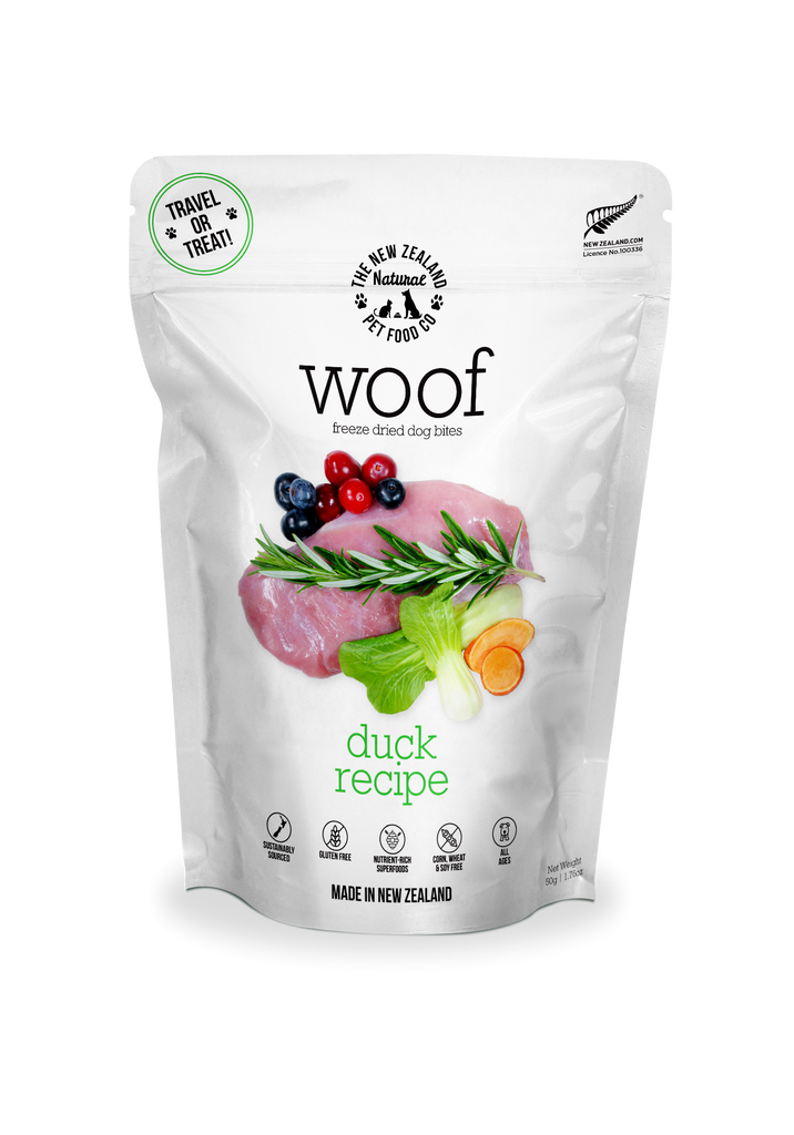 The NZ Natural Pet Food Co. | Woof | Freeze-Dried Duck | Dog Treat