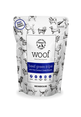 The NZ Natural Pet Food Co. | Woof | Freeze Dried Beef Tripe | Dog Treat