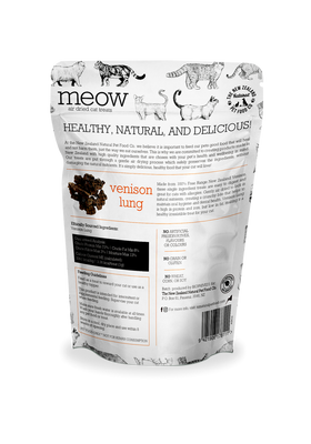The NZ Natural Pet Food Co. | meow | Aired Dried Venison Lung | Cat Treat