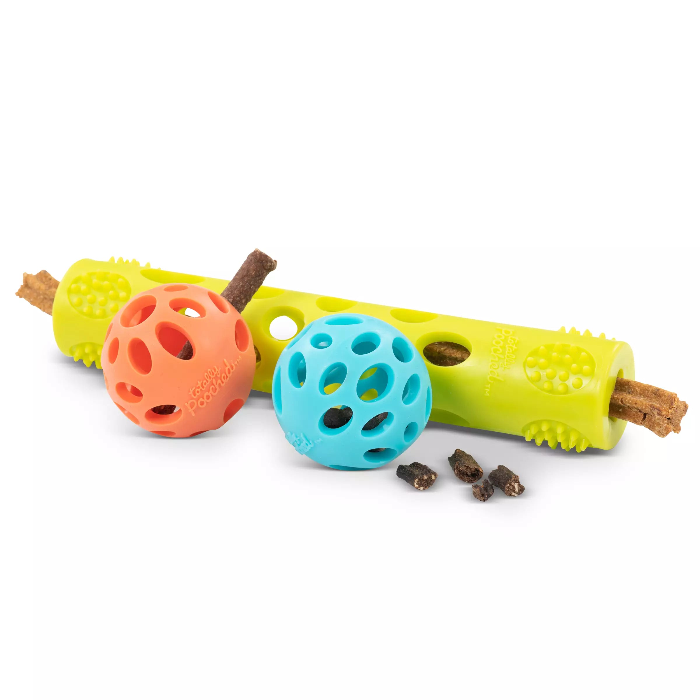 Totally Pooched - Huff'n Puff Rubber Ball & Stick Set 3pc