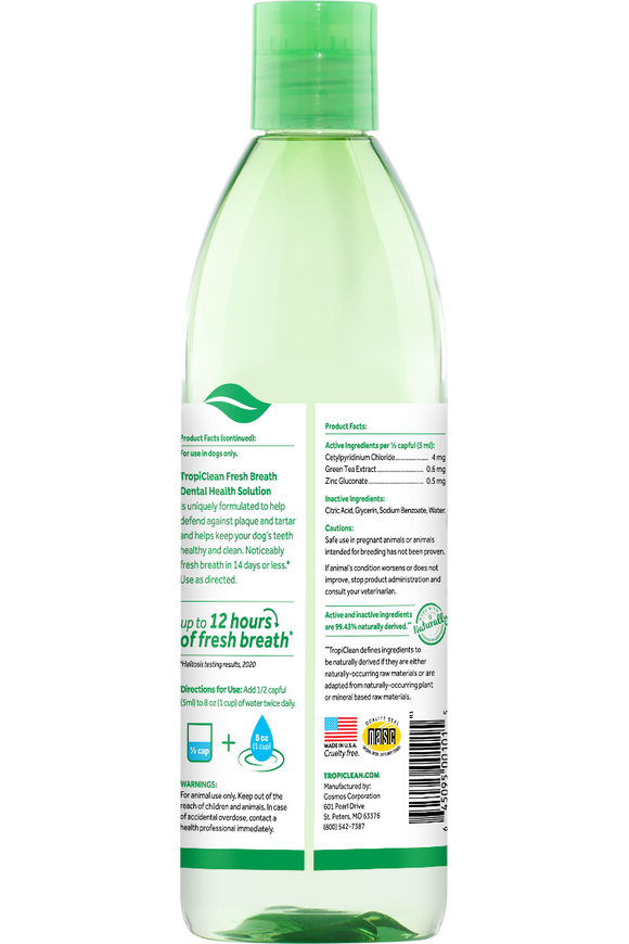 Tropiclean - Fresh Breath - Dental Health Solution for Dogs