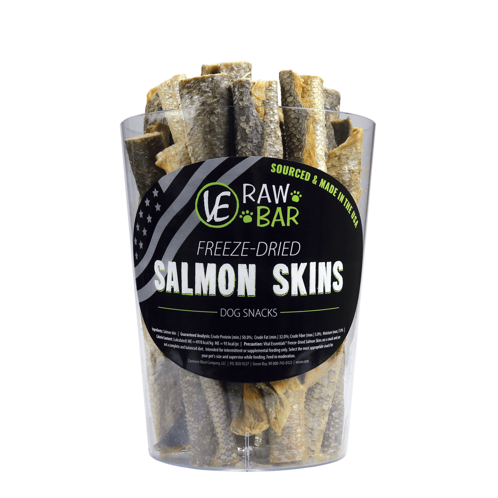 Vital Essentials (VE) - Raw Bar - Freeze-Dried Salmon Skin (Treat For Dogs)
