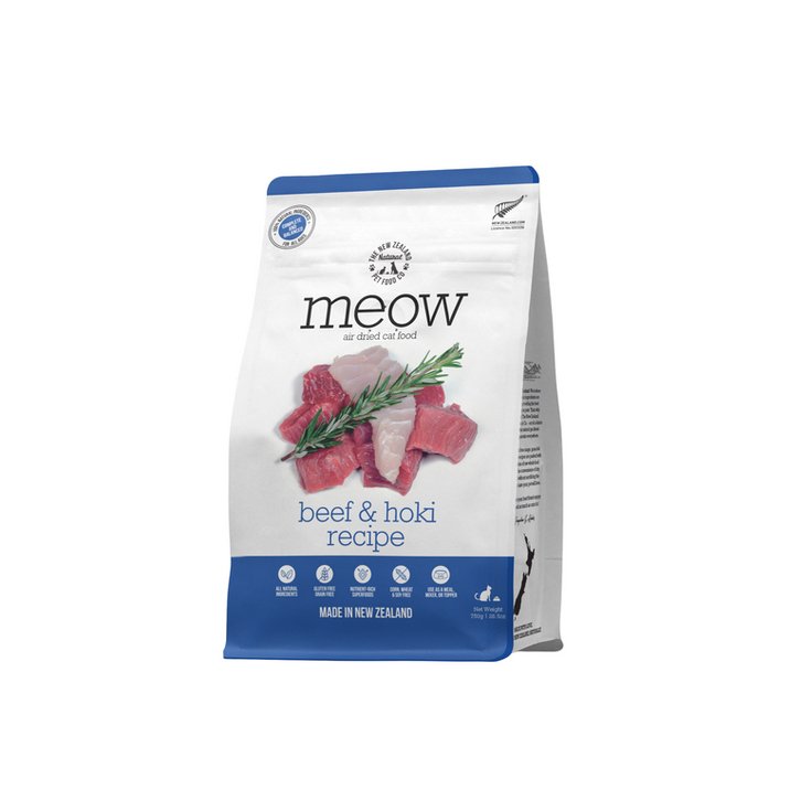 The NZ Natural Pet Food Co. - meow - Air-Dried Beef & Hoki Recipe (For Cats)