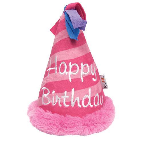 fouFIT - Birthday Hat Crinkle Plush Toys 6" (For Dogs)