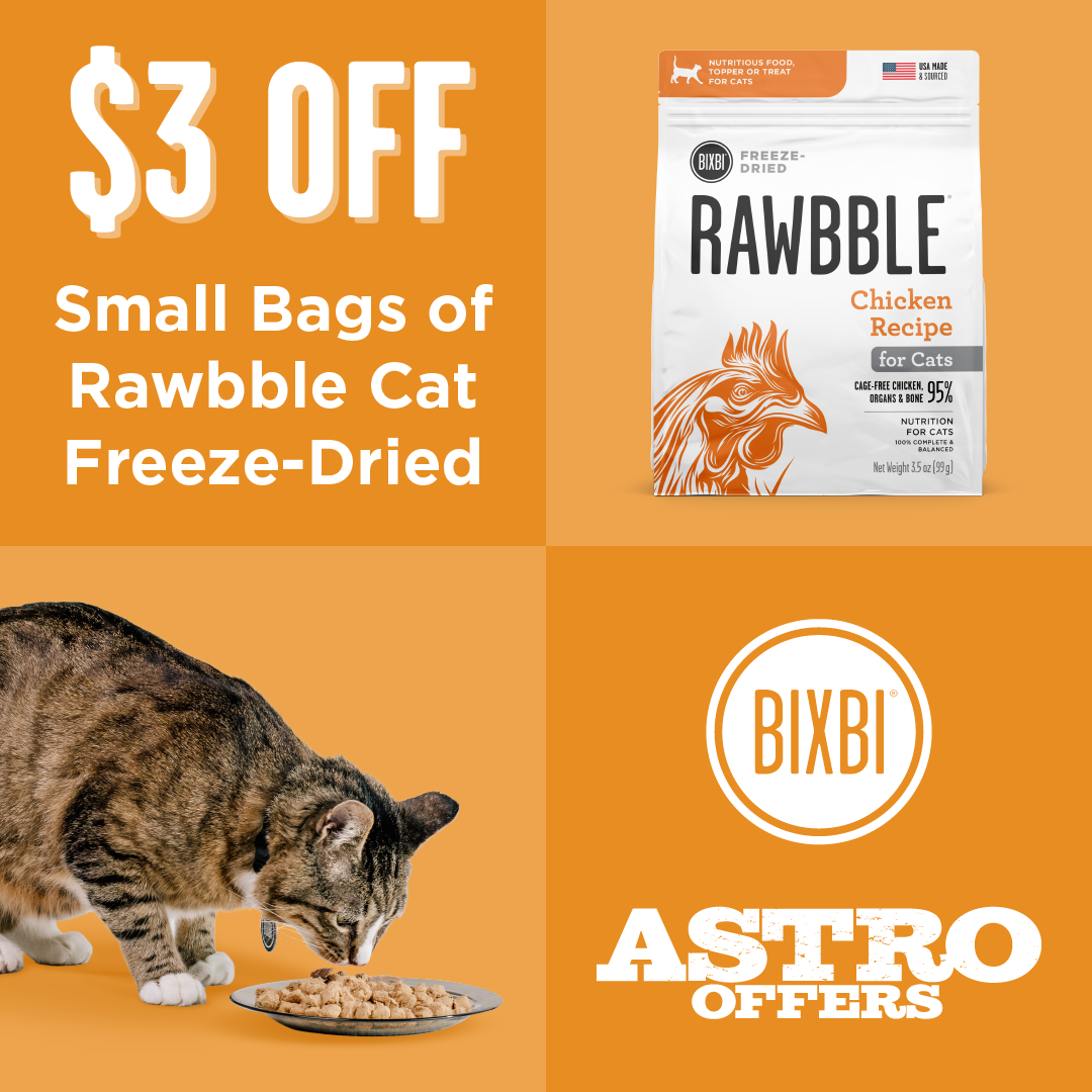BIXBI | $3.00 OFF Small Bags of Rawbble Freeze-Dried for Cats