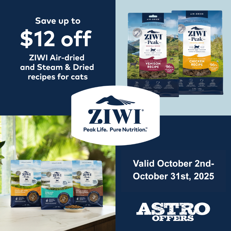 ZiwiPeak | Air & Steam Dried Cat Food Sale | Up To $12 Dollars OFF