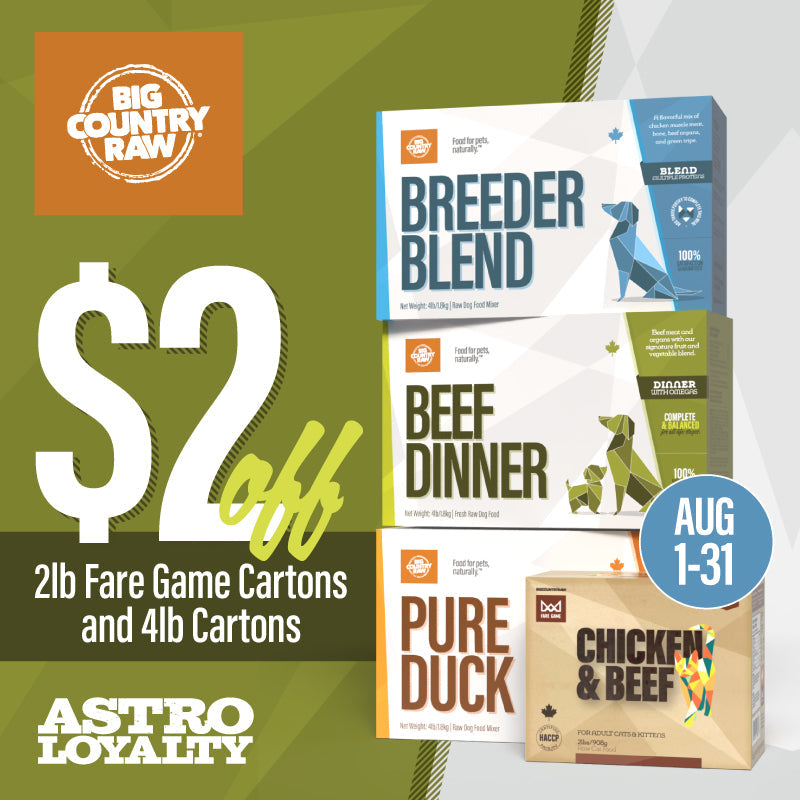 Big Country Raw | $2.00 OFF 2lb Fare Game 