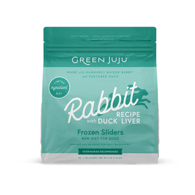 Green Juju Rabbit Recipe with Duck Liver Frozen Patties & Sliders