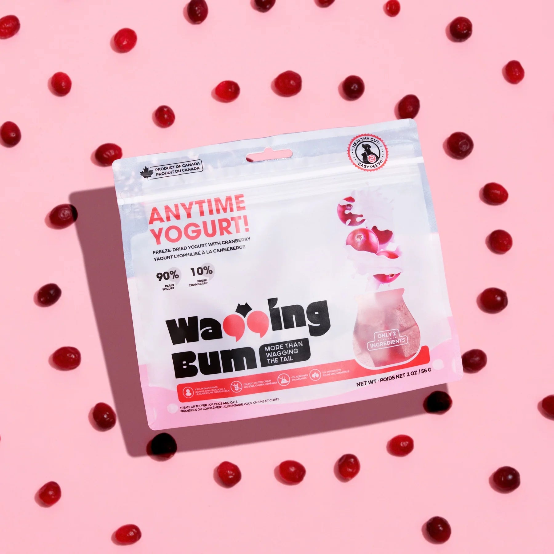 Wagging Bum - Anytime Yogurt! Freeze Dried Yogurt with Cranberry (For Dogs)