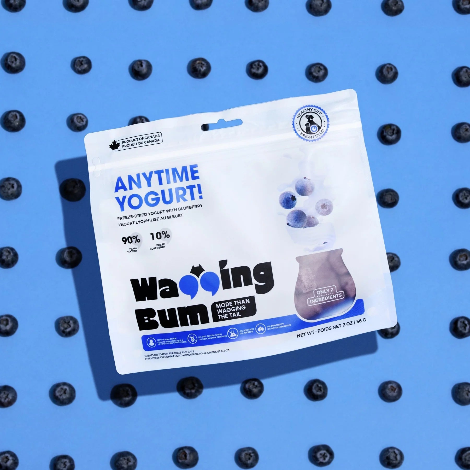 Wagging Bum - Anytime Yogurt! Freeze Dried Yogurt with Blueberry (For Dogs)