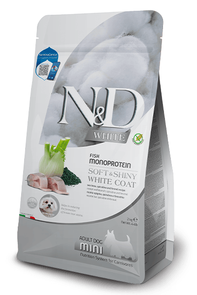 Farmina - N&D Soft & Shiny White Coat - Sea Bass, Kelp And Fennel Recipe (Dry Dog Food)