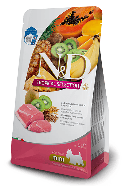 Farmina - N&D Tropical Selection - Pork, Spelt, Oats and Tropical Fruits Adult Mini (Dry Dog Food)