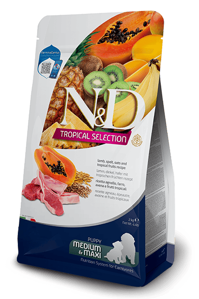 Farmina - N&D Tropical Selection - Lamb, Spelt, Oats and Tropical Fruits Puppy Medium & Maxi (Dry Dog Food)
