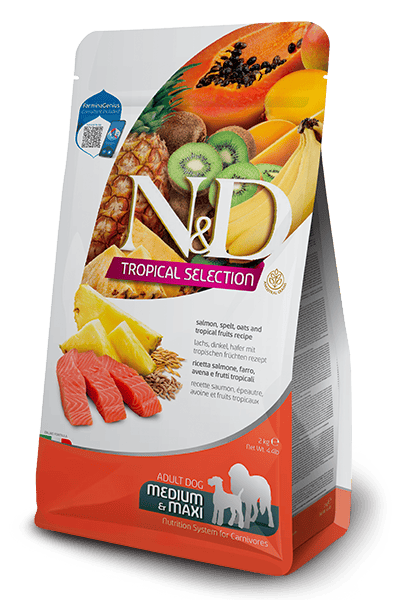 Farmina - N&D Tropical Selection - Salmon, Spelt, Oats and Tropical Fruits Adult Medium & Maxi (Dry Dog Food)