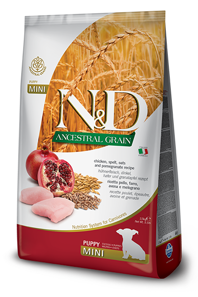 Farmina - N&D Ancestral Grain - Chicken & Pomegranate Mini (Dry Puppy Food)