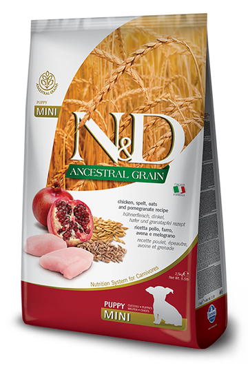 Farmina - N&D Ancestral Grain - Chicken & Pomegranate Mini (Dry Puppy Food)